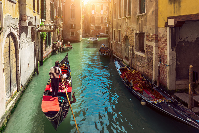 Italy10day 9 Canal With Gondolas In Venice